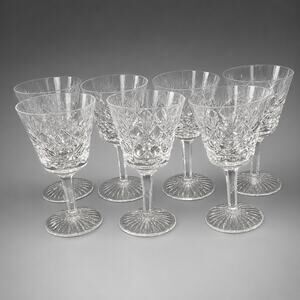 7 Piece Wine Glass Westbury Cut by Stuart Crystal Blown Glass 5.125 inches